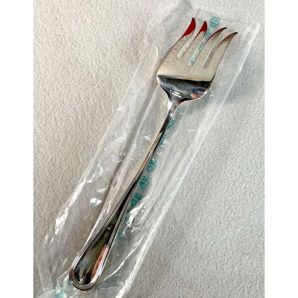Vtg Large Cold Meat Serving Fork -- Gorham Heritage Silverplate Italy (A5)